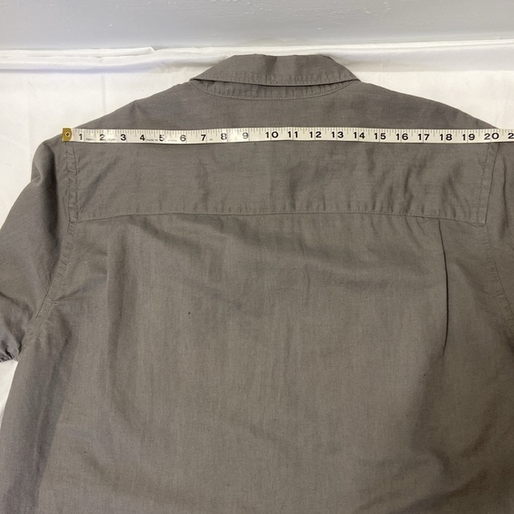 OLD NAVY,ON,MEN,GRAY,LINEN BLEND,BUTTON UP,LONG SLEEVE SHIRT.SIZE-XL. - Picture 4 of 13